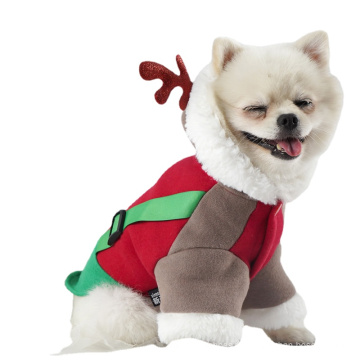 Vêtements d&#39;animaux de compagnie mignonne de cerf schnauzer petit chien Noël costumes drôles